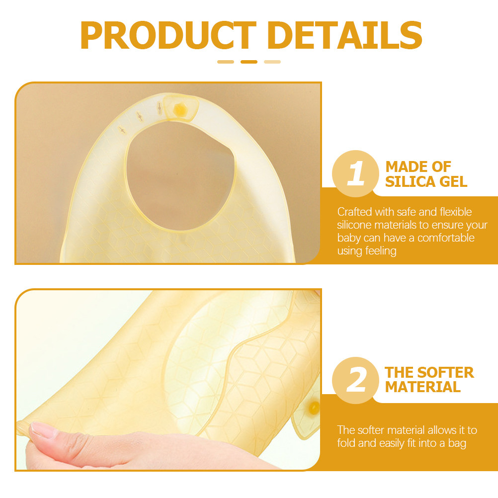 3Pcs Silicone Baby Bibs Soft F - đánh giá và giá Waterproof Baby Bibs Silicone