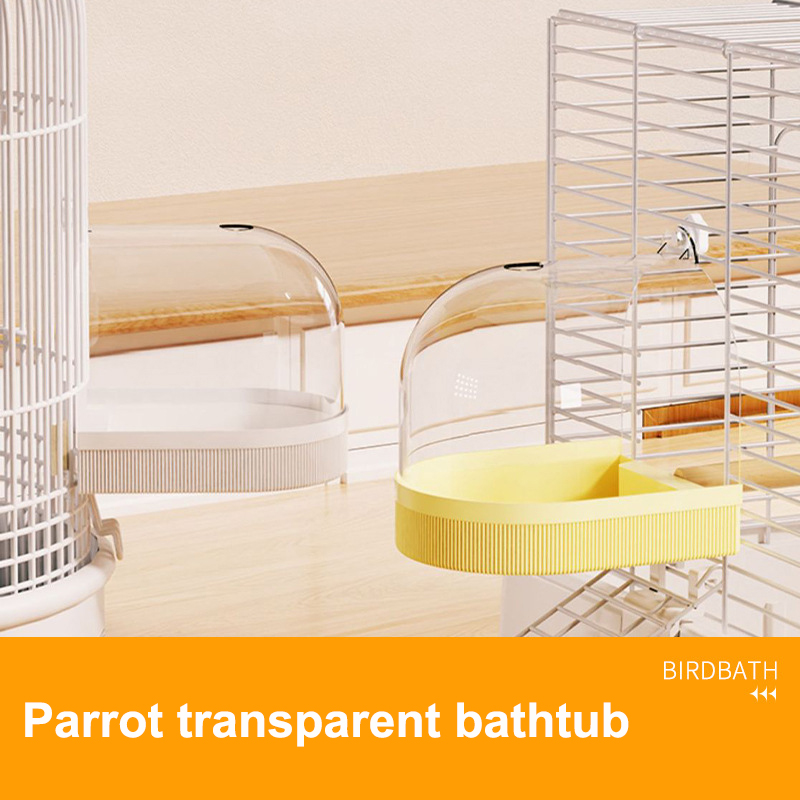 Parrot transparent bathtub. It - đánh giá và giá Feeding